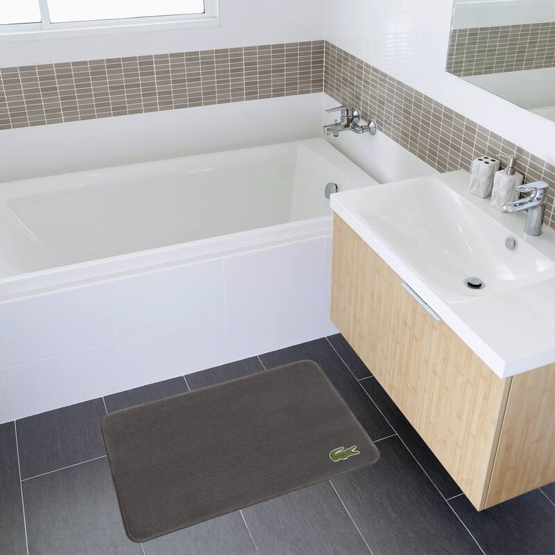 Lacoste Croc Memory Foam Non-Slip Bath Rug