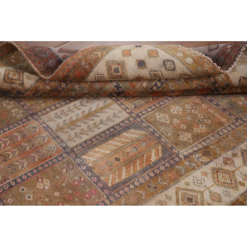 Hand Knotted Oriental 100% Wool Carpet Traditional Garden Design Multi-Colored Bakhtiari Area Rug - 9' 6'' X 6' 5''