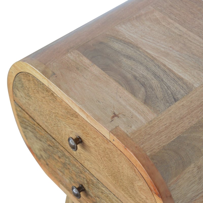 Artisan Furniture Solid Wood Circular Nightstand
