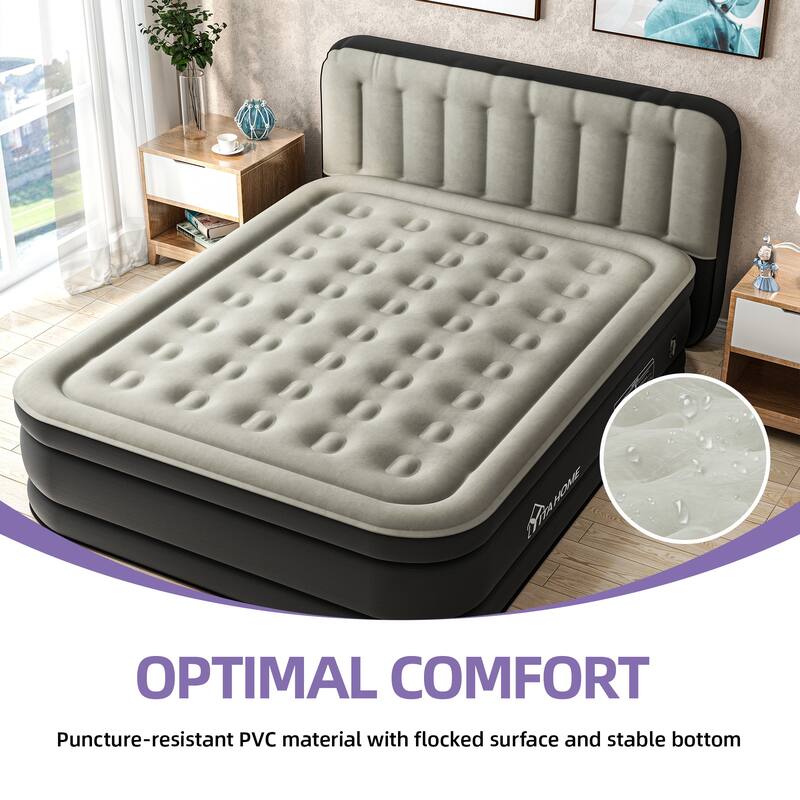Queen Air Mattress with 31.4" Air Headboard
