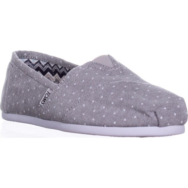toms black dot chambray