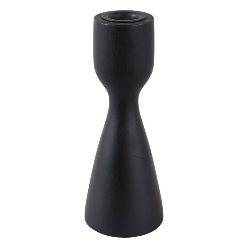 Mango Wood Taper Candle Holder Minimalist Silhouette Modern Design