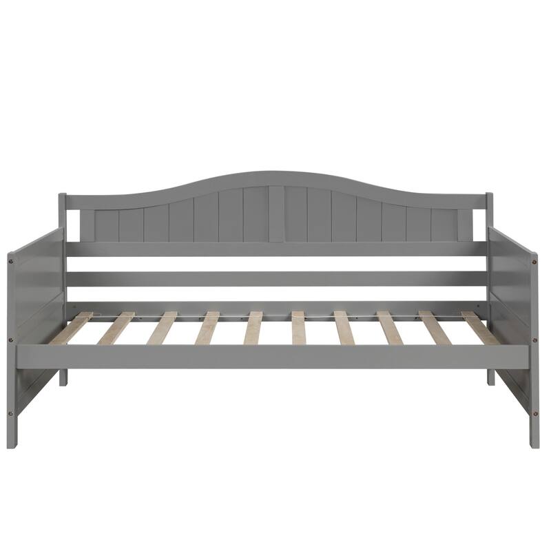 Twin Sofa Bed Wood Slat Support Daybed Classic Arched Design Sofa Bed with 2 Drawers No Box Spring Needed Daybed Frame - Grey