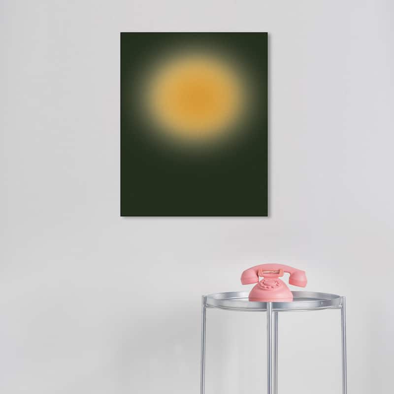Wynwood Studio Canvas Abstract A Type of Eclipse Yellow Modern & Contemporary Wall Art Canvas Print - 16 x 20