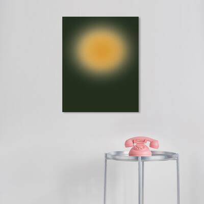 Wynwood Studio Canvas Abstract A Type of Eclipse Yellow Modern & Contemporary Wall Art Canvas Print