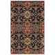SAFAVIEH Heritage Oriental Hand-tufted Wool Area Rug - 6' Square - Charcoal/Red