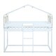 preview thumbnail 6 of 7, White Twin over Twin Wood Bunk Bed with Tent & Under Bed Space