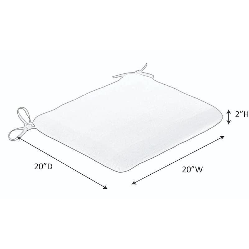 20 inch square Sunbrella stripe seat pad (2 pack)