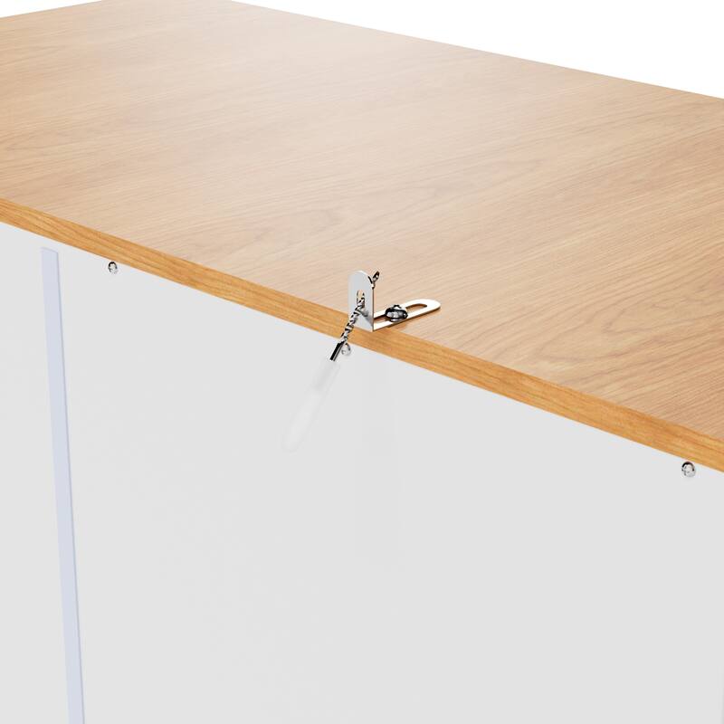 Modern Large Kitchen Pantry Cabinet, Wood Storage Cupboard with 2 Drawers, Adjustable Shelves & 8 Door Storage Shelves