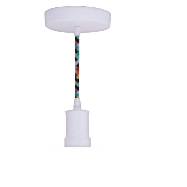 Bulbrite 1- Contemporary Pendant Socket and Canopy - White