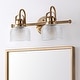 preview thumbnail 3 of 113, Shirley Metal/Glass LED Vanity Light, by JONATHAN Y