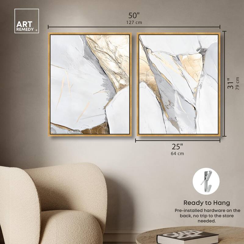 Cracks of Creation III Canvas Set of 2 by Art Remedy