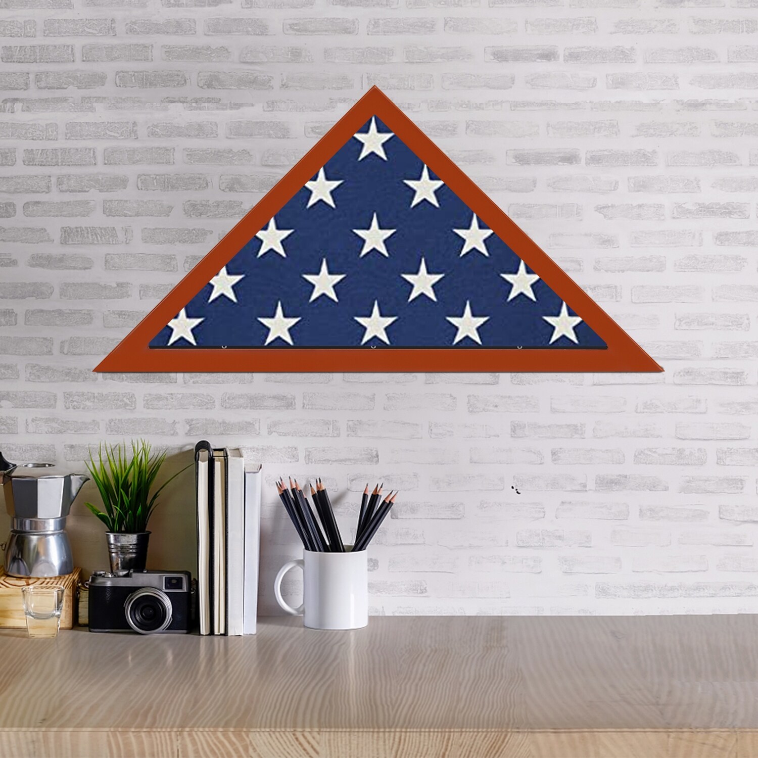 triangle flag frame