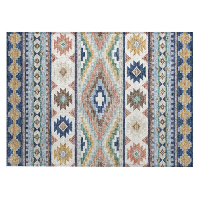 Machine Washable Indoor/ Outdoor Modern Ottawa Chantille Rug