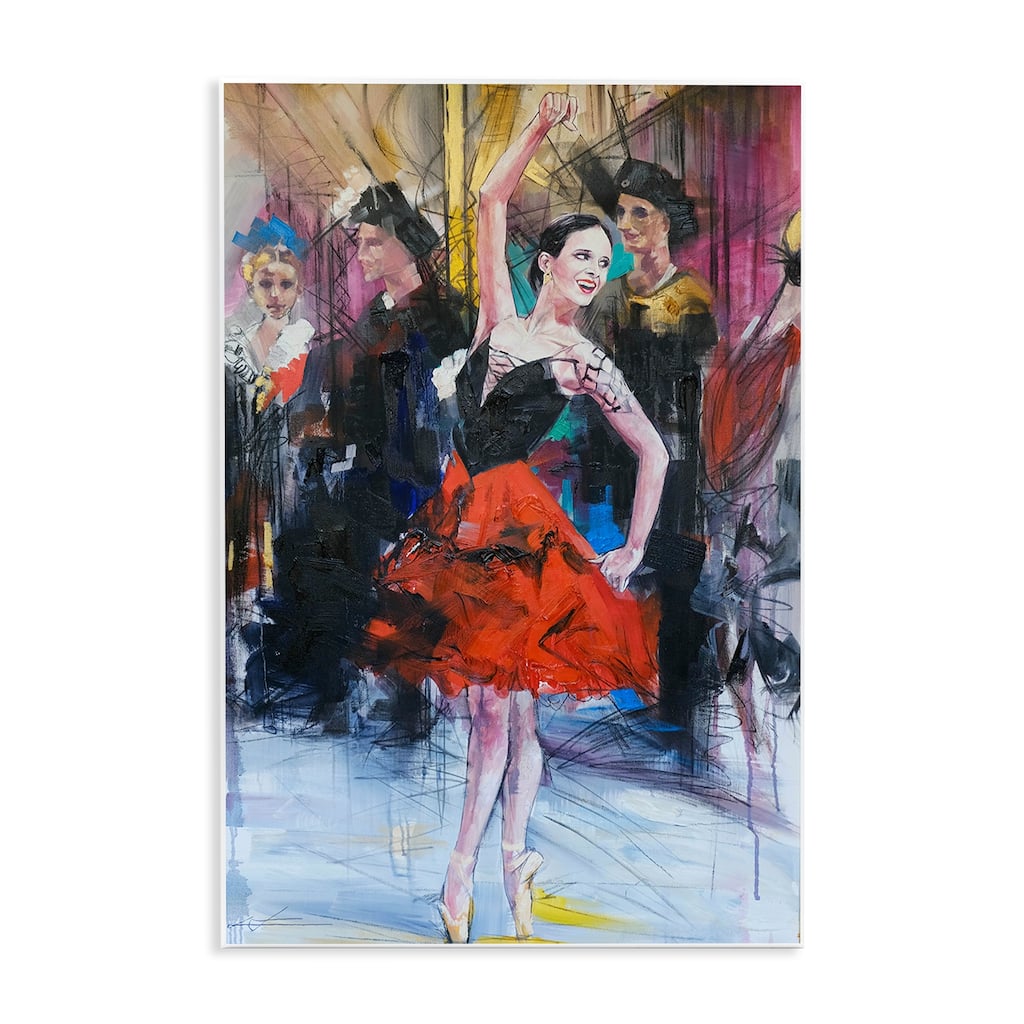 Stupell Abstract Ballerina Bold Collage Wall Plaque Art Design By Lucille Lee