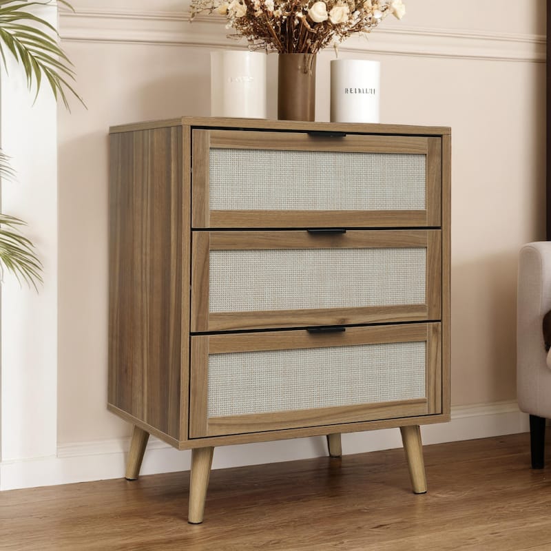 3 Drawer Cabinet, Suitable for bedroom, living room, study - Walnut