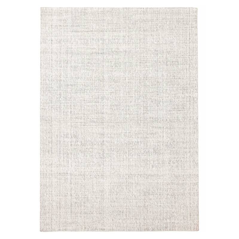 ECARPETGALLERY Hand Tufted Timeless Cream Wool Rug - 5'5 x 7'7 - Cream - 5'5 x 7'7