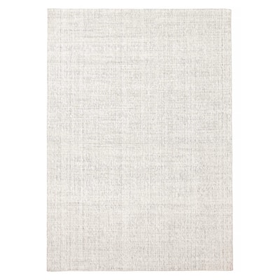 ECARPETGALLERY Hand Tufted Timeless Cream Wool Rug - 5'5 x 7'7