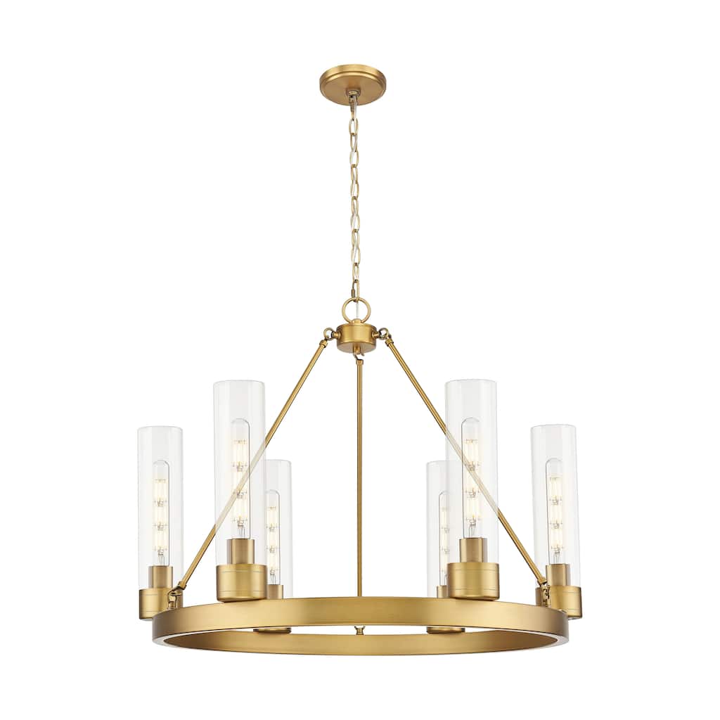 Innovations Lighting Downtown Urban - Boreas - 6 Light 29" Chandelier with 11" Shades