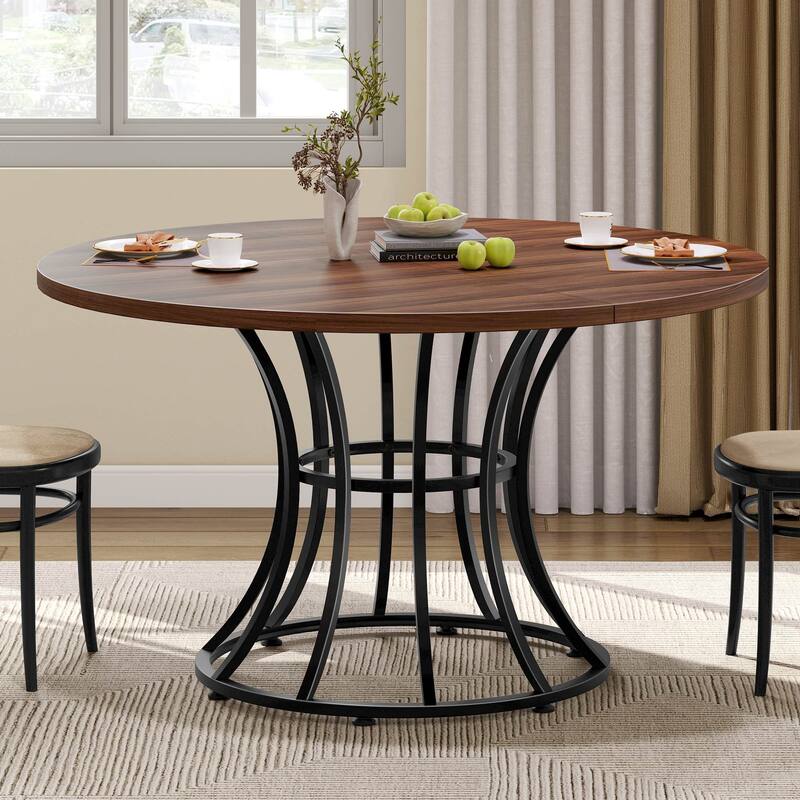 Moasis Modern Faux Marble 45" Large Round Dinning Table for 4-6 People