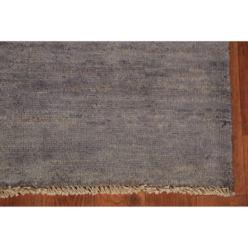 Grays & Blues Gabbeh Modern Area Rug Handmade Wool Carpet - 5'8" x 7'8"