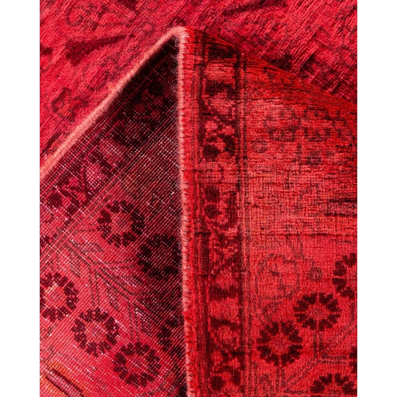 Fine Vibrance, One-of-a-Kind Hand-Knotted Runner Rug - Orange, 3' 1" x 9' 1" - 3' 1" x 9' 1"