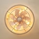 preview thumbnail 175 of 191, 16.5"/18.5"/20"/23.6"/24"/28" Vintage Distressed White Low Profile Caged Ceiling Fan with Light and Remote (7/6/5/3-Blade)