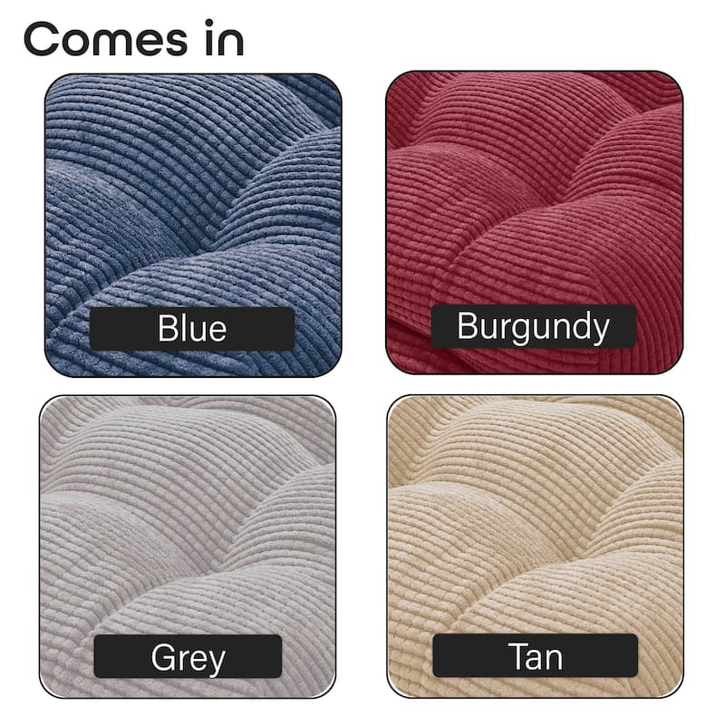 Jackson Chair Pad 16x15x3 Inch 2-Pack - Blue, Burgundy, Gray, or Tan