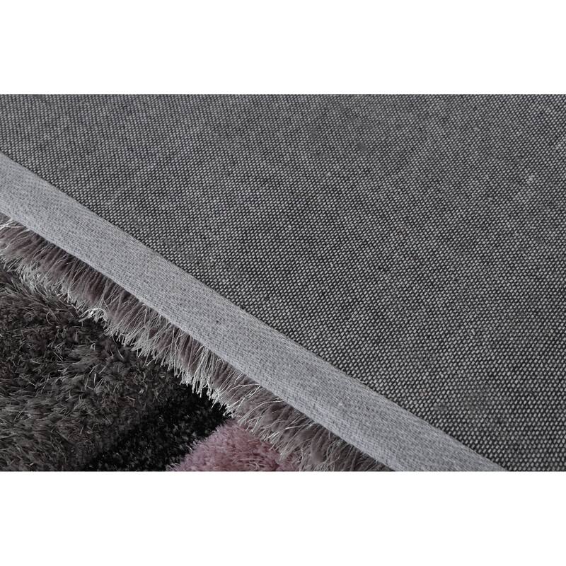 Mateos Shag Collection Geometric Area Rug