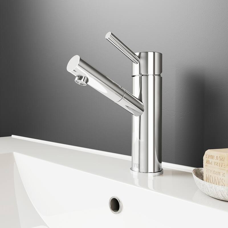 VIGO Noma Single Hole Bathroom Faucet - Faucet - Chrome