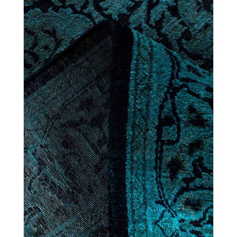 Contemporary Overdyed Wool Hand Knotted Runner - 2' 8" x 9' 10"