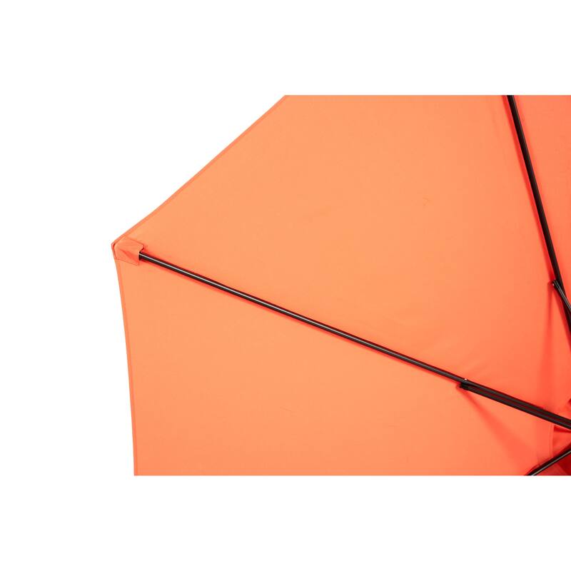 10ft Offset Hanging Market Patio Umbrella w/Easy Tilt Adjustment, Polyester Shade, 8 Ribs for Backyard, Poolside-(No Base)