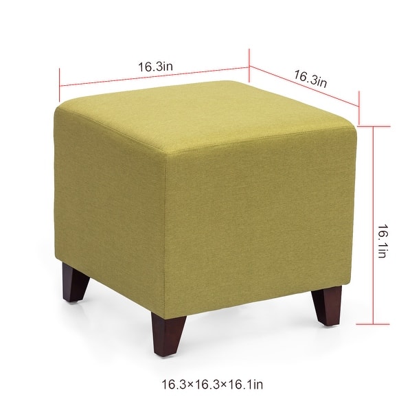 dimension image slide 2 of 12, Adeco Simple British Style Passionate Cube Ottoman Footstool