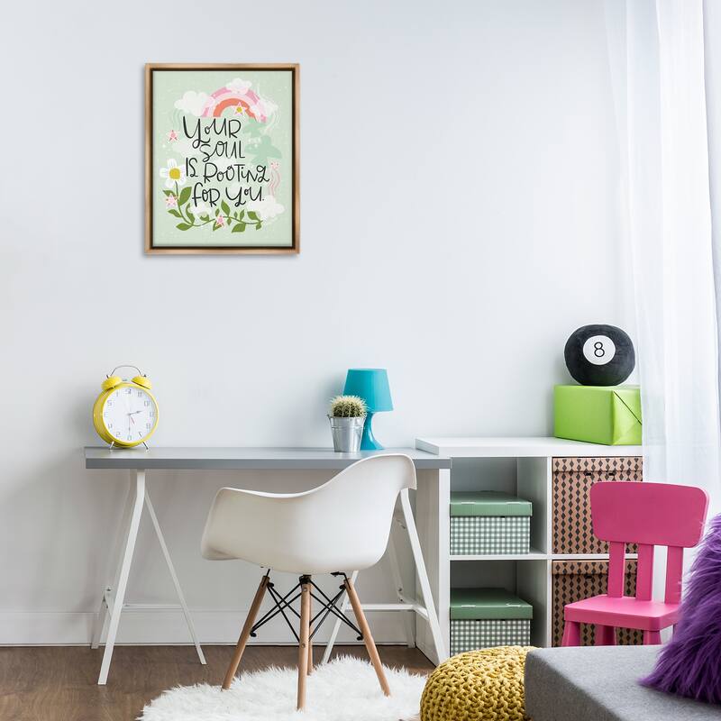 Stupell Your Soul Is Rooting For You Framed Floater Canvas Wall Art Design By Mandy Ford Art + Illustration