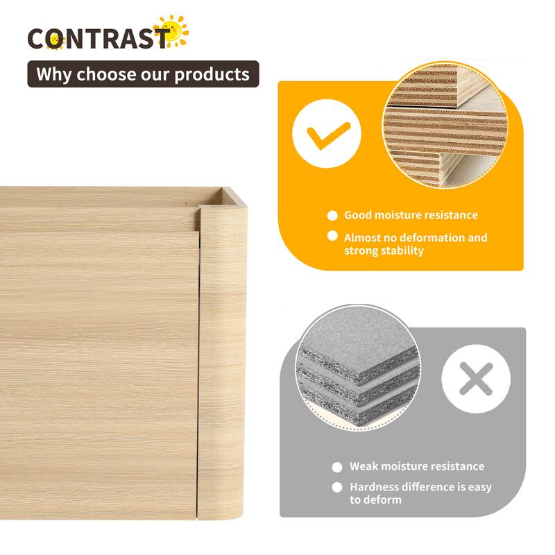 Beingnext 24''/28''/36''/40''/60''/68'' Floating Bathroom Vanity with Sink, Wall Mounted Bathroom Vanity with Soft Close Door