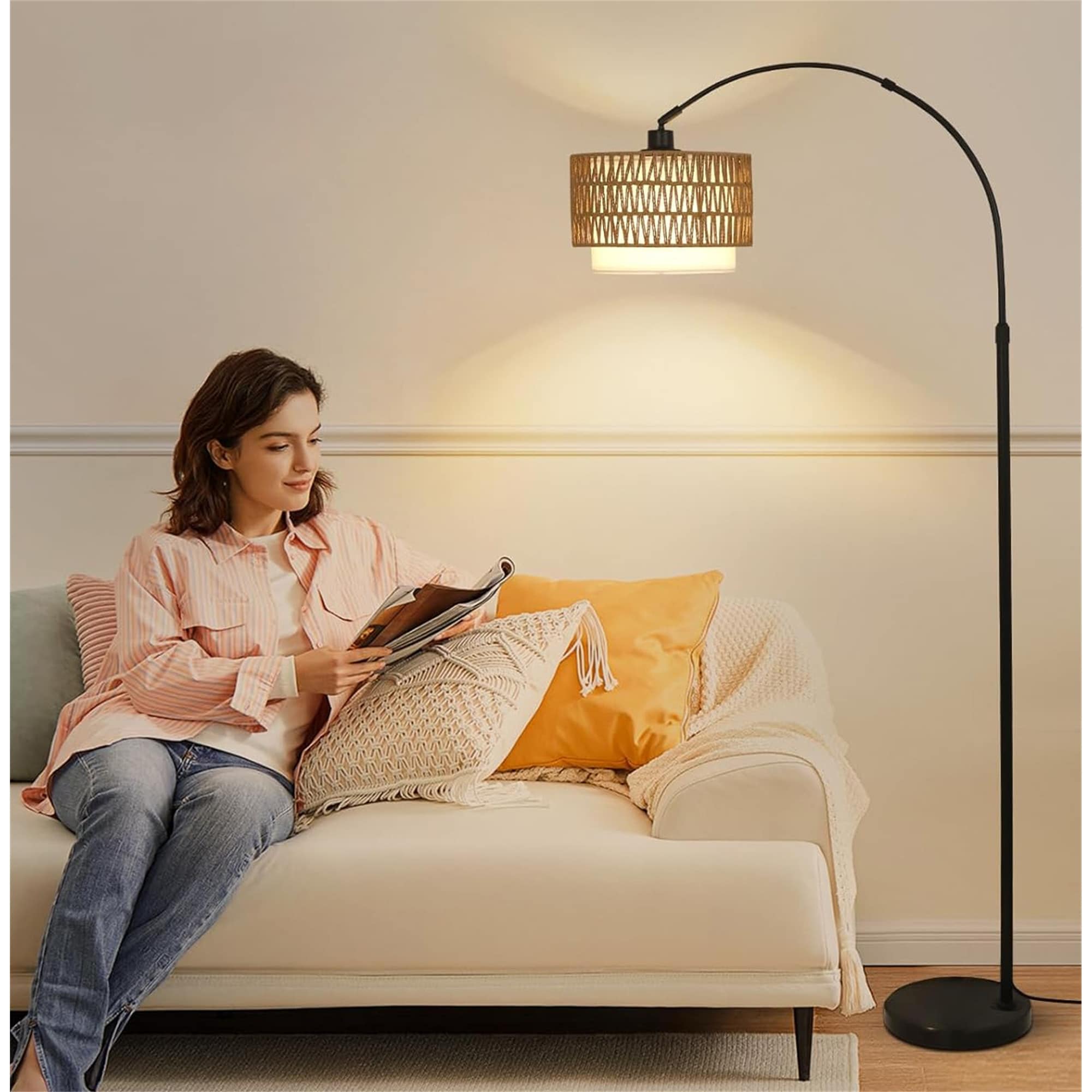 Dimmable Arc Floor Lamp with Remote - Bed Bath & Beyond - 43298669
