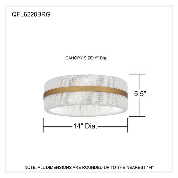 Maeve 2-Light Brushed Gold Flush Mount