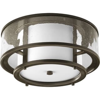 Progress Lighting Bay Court 2 Light Flush Mount Outdoor Ceiling