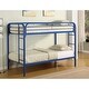 preview thumbnail 2 of 0, Simply Design Twin Over Twin Bunk Bed with Built-In Ladders, Blue