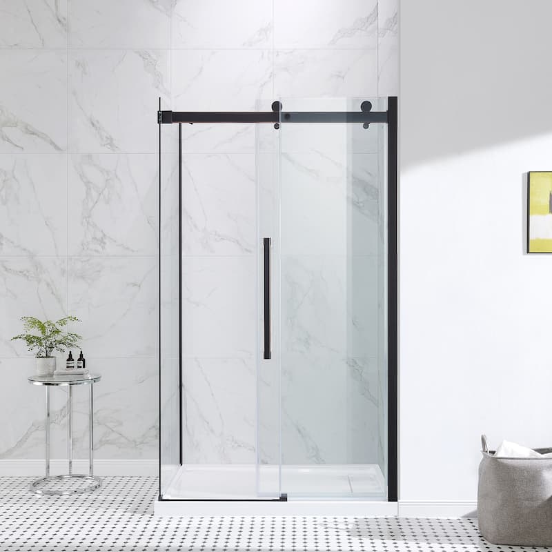 Bel Soft Close 3-Piece Base/Door Rectangular Corner Shower Kit (Left or Right Drain)