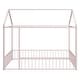 preview thumbnail 22 of 22, Metal Full Size Floor Bed with Fence and Semi-enclosed House Roof