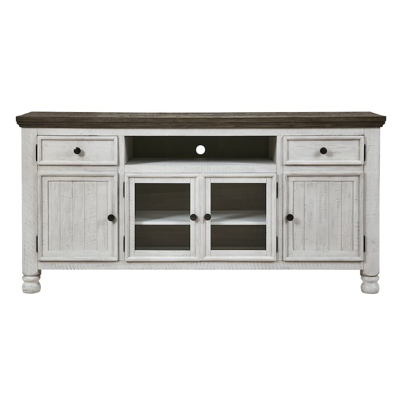 Ashley Furniture Havalance Two-Tone TV Stand - 74"W x 18"D x 36"H