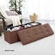 preview thumbnail 5 of 8, Foldable Tufted Linen Storage Ottoman Bench Foot Rest Stool/Seat