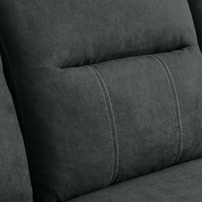 4 Seater L Shaped Reversible Sectional Sofa with Storage Ottoman