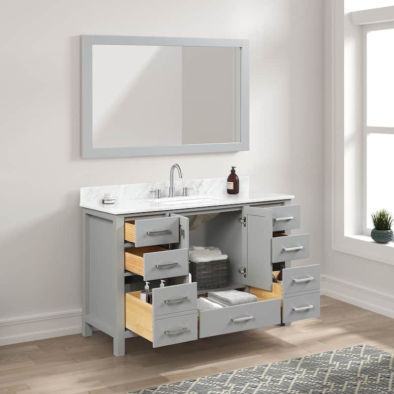 Blossom Geneva 48" Freestanding Bathroom Vanity with Marble Top & Sink