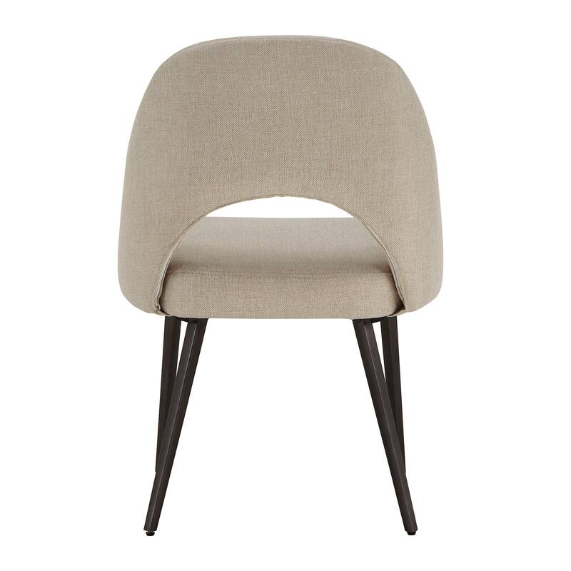 Presley Wood Finish Dining Table with Upholstered Chairs Set by iNSPIRE Q Modern