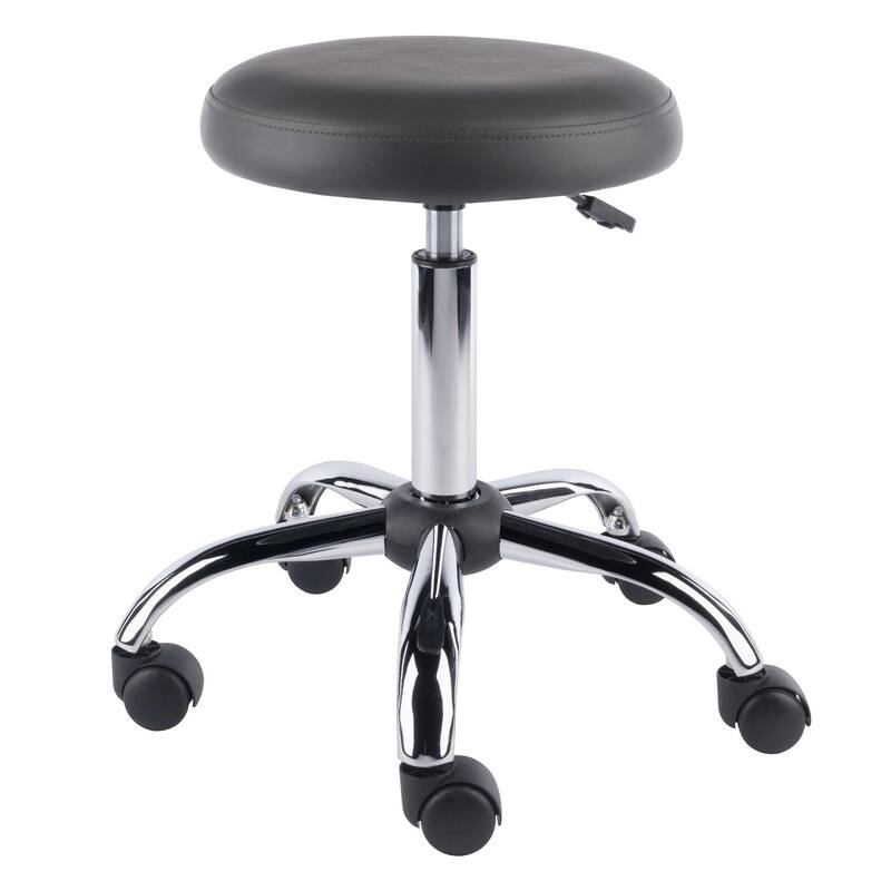 Adjustable Cushion Seat Swivel Stool - 25.5" - Charcoal Gray