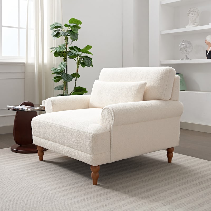 37.8" Velvet Accent Chair