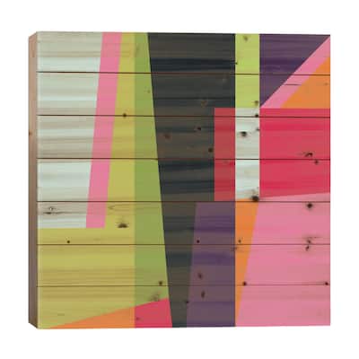 Geometric XXVIII Print On Wood by Susana Paz - Multi-Color