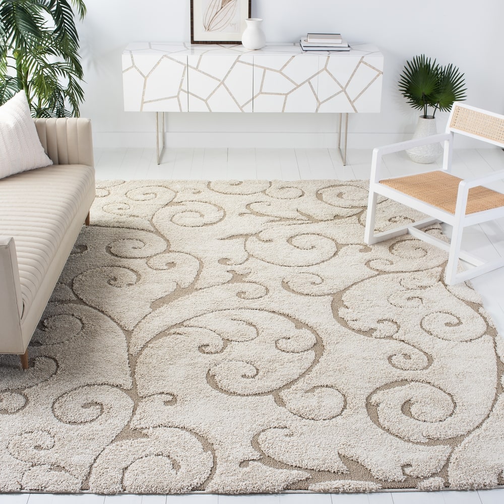 SAFAVIEH Florida Ryung Shag Scroll 1.2-inch Thick Textured Rug